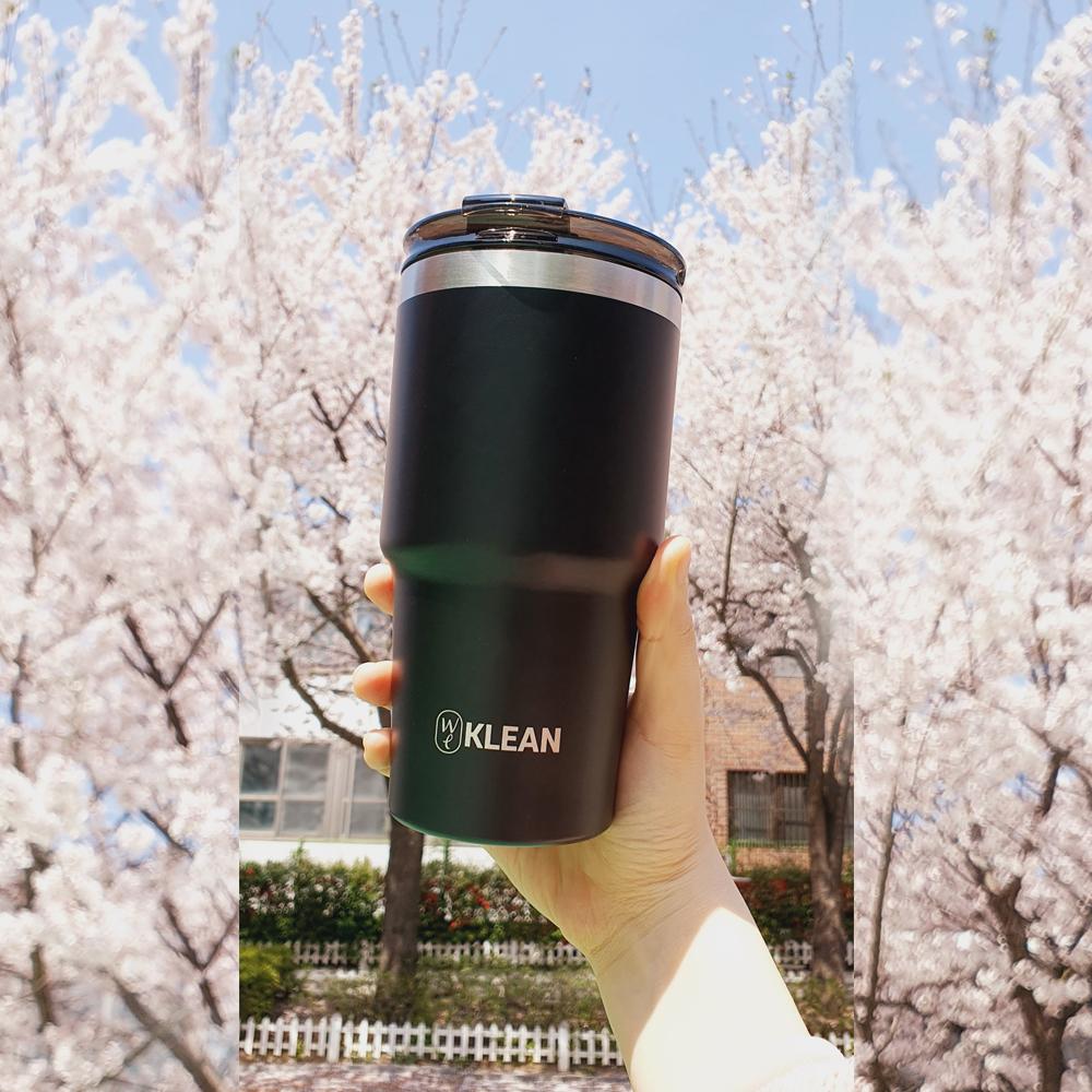 [사은품 4종]위클린 빨대 품은 텀블러 빨대내장형 600ml 블랙