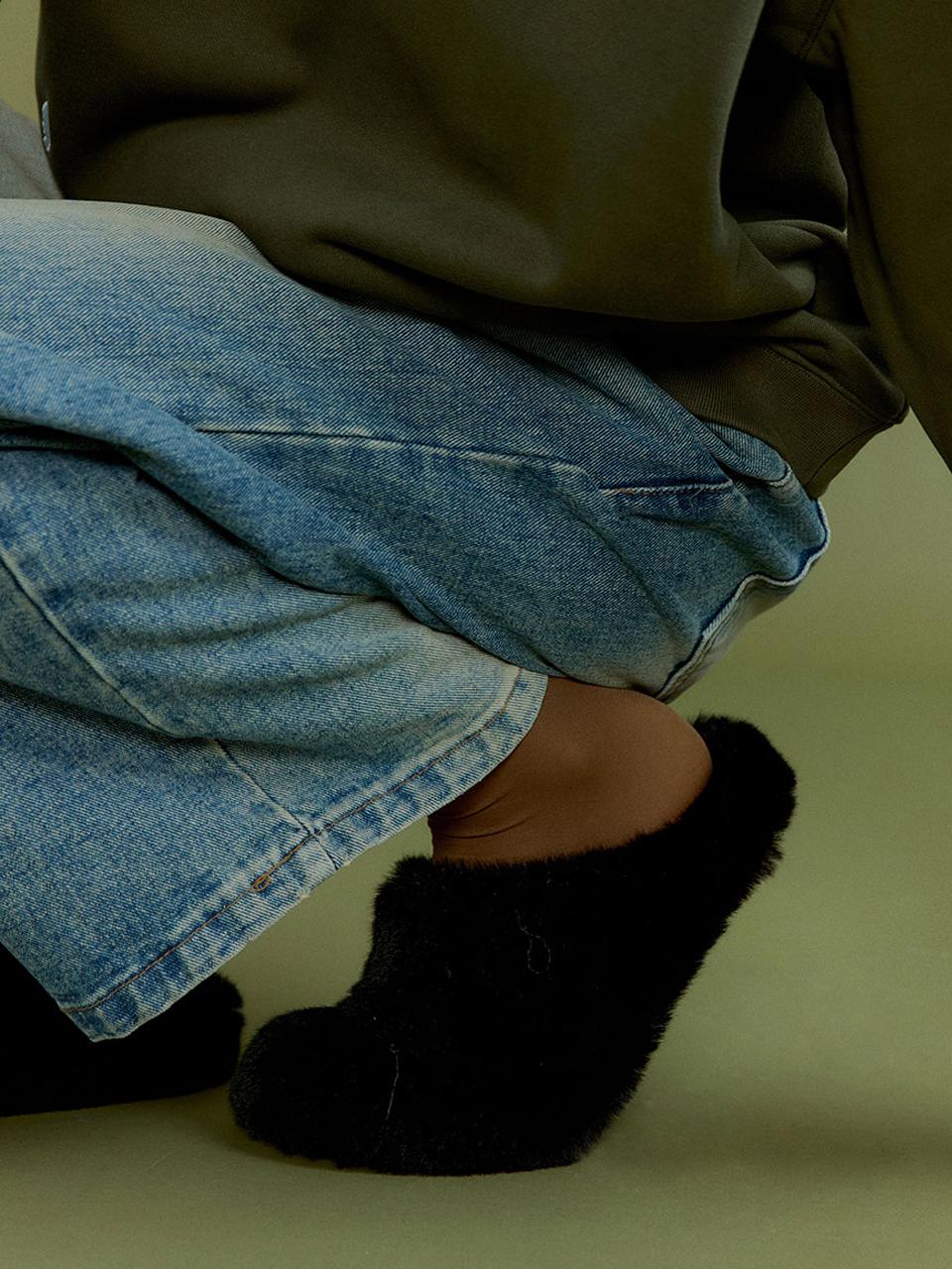 FUZZYSTEPS Roundtoe shoes black