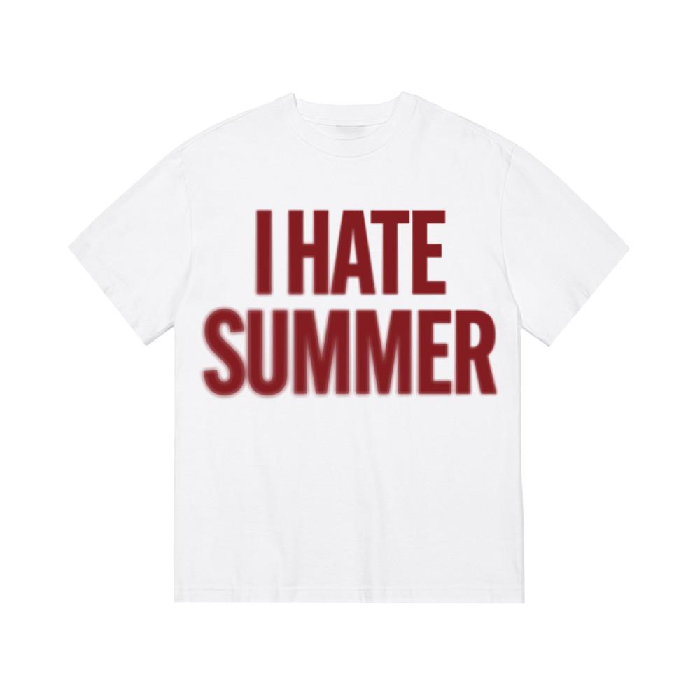 I HATE SUMMER Blur T-shirts RED