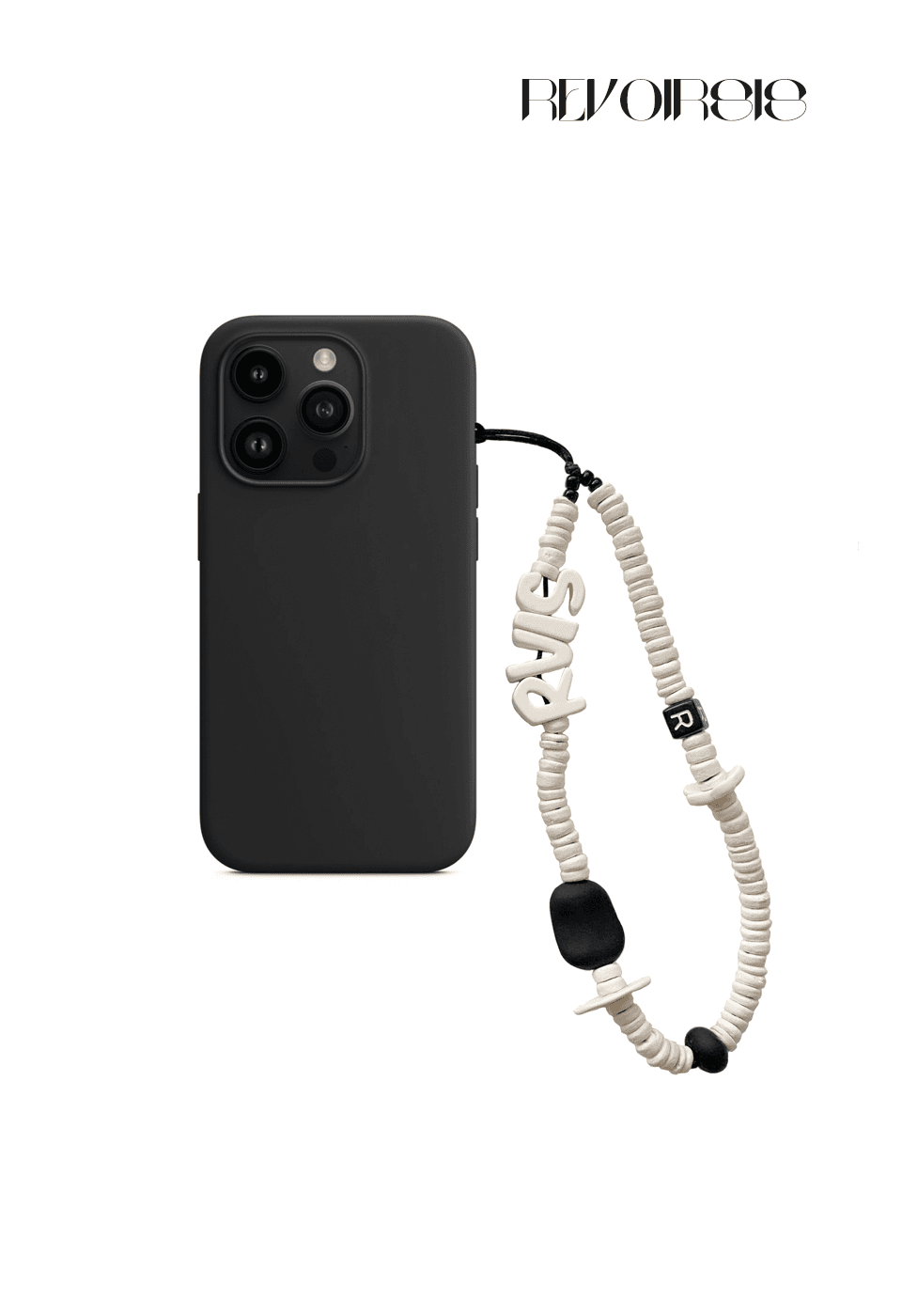 nature beads phone strap cream