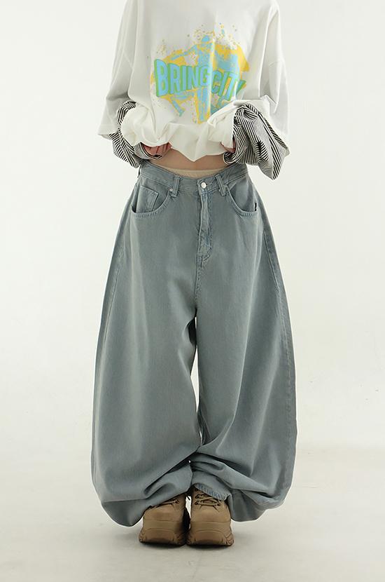 tencel soft balloon wide jean