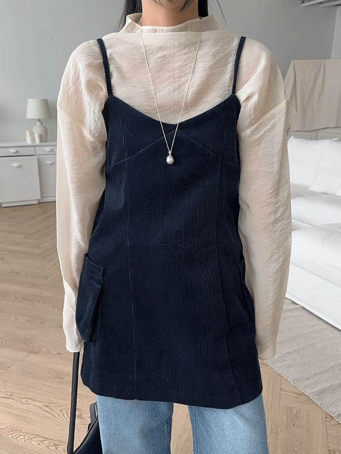 티에르노 코듀로이블라우스