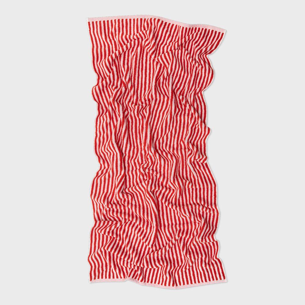[29CM 단독] 비치타월 - SLIM STRIPE (RED)