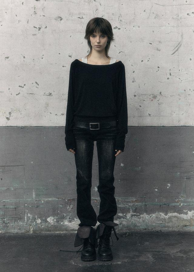 604서비스 BEADED TRACK COLLAR SHIRT IN BLACK - 위시버킷