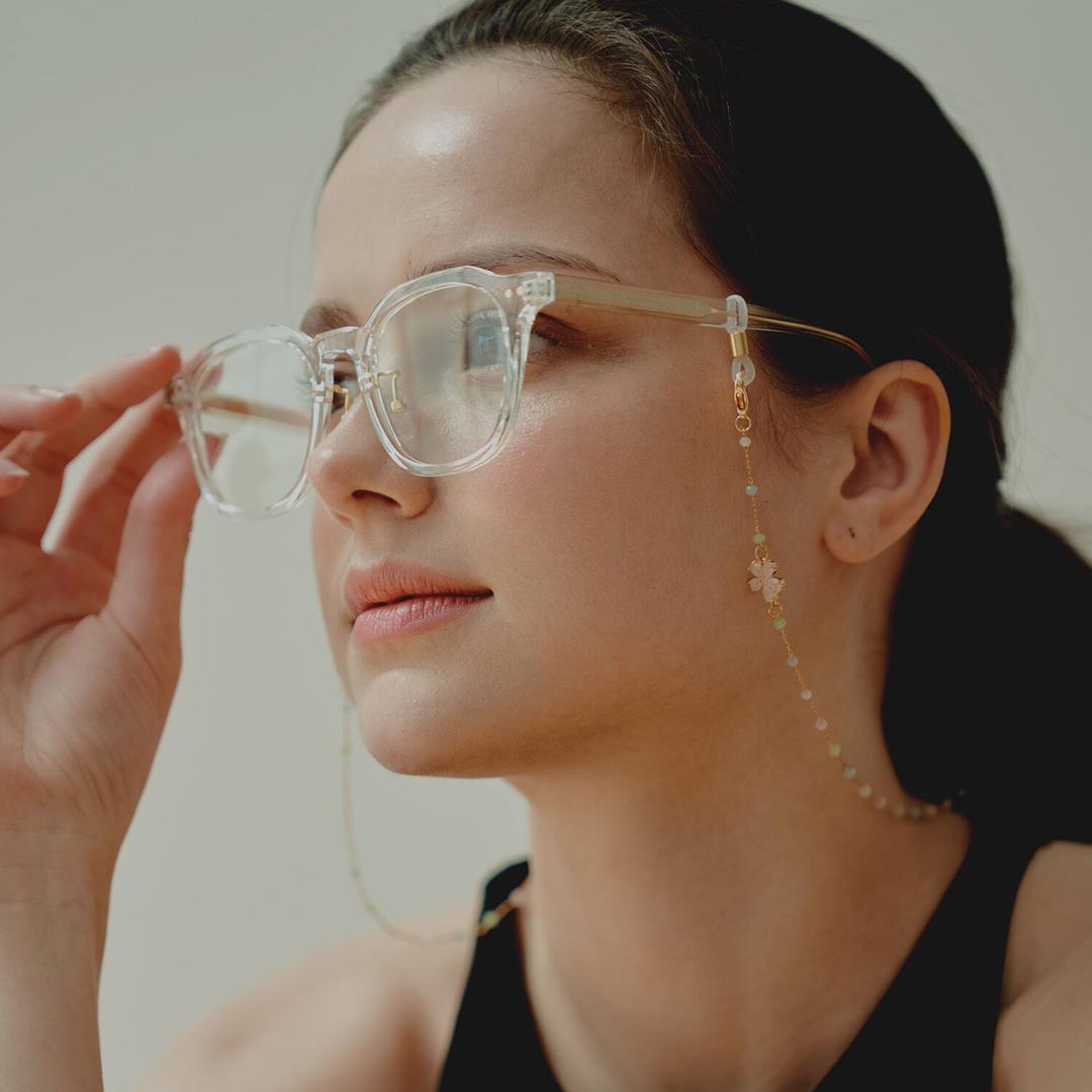 파스텔 크로바 비즈 안경줄 마스크스트랩