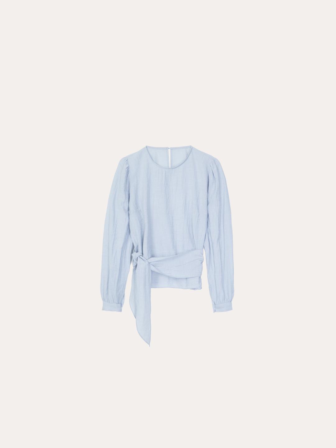 루디아 랩 블라우스[SKY BLUE]*오늘 출발