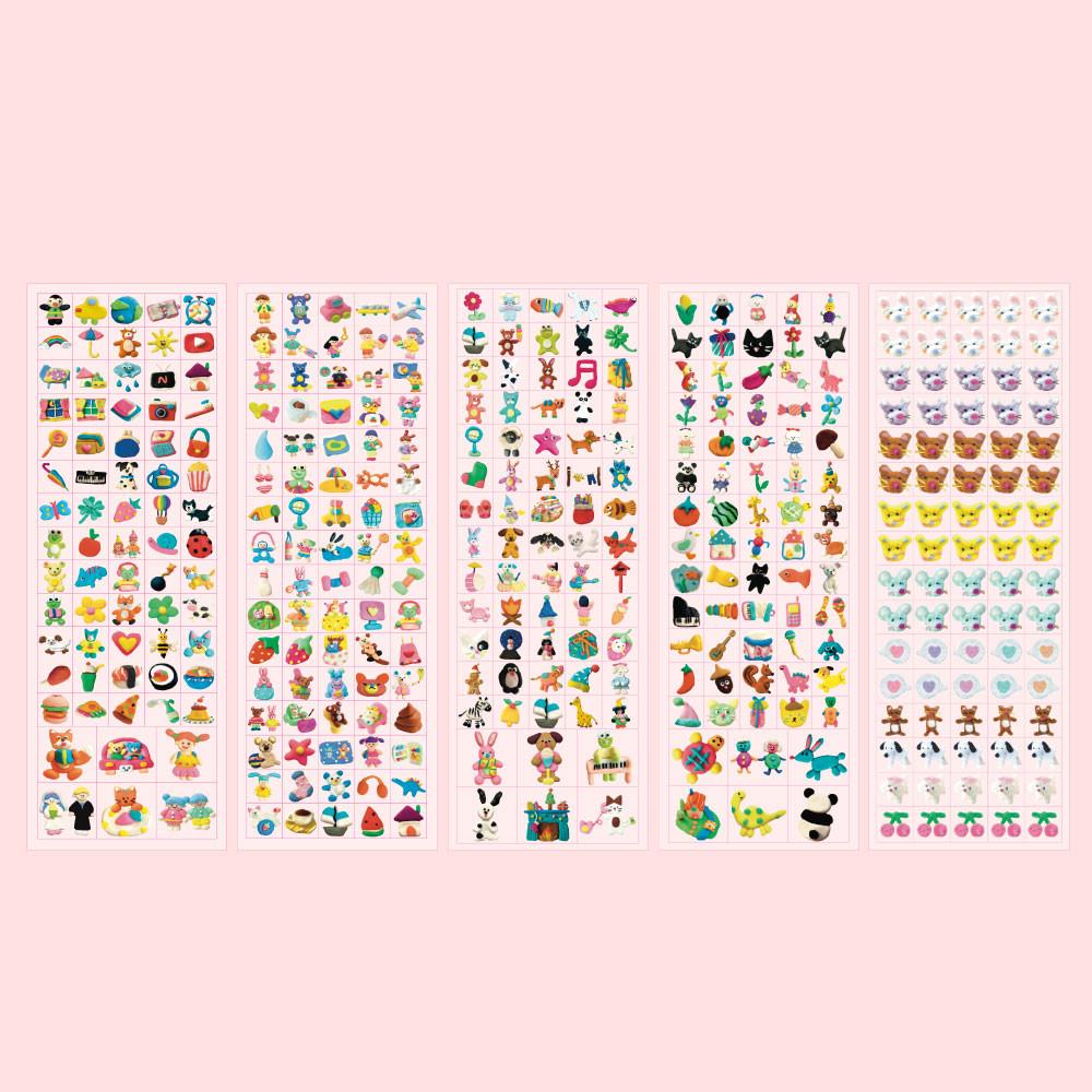 네모네모 먼슬리 uv 투명 스티커팩