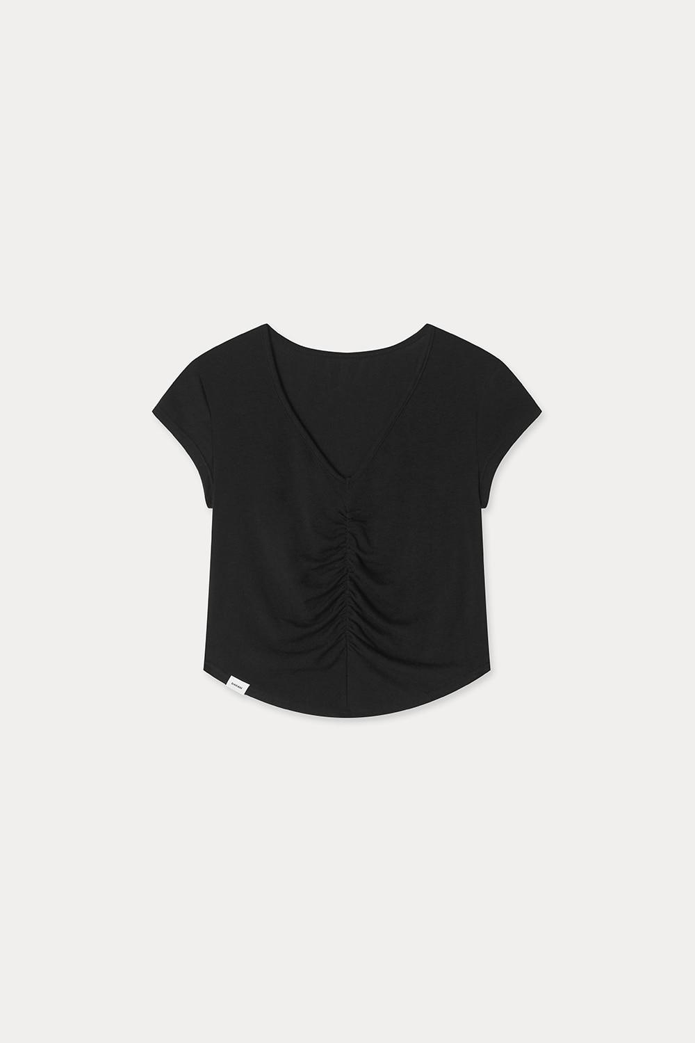 Soy shirring Top_Black