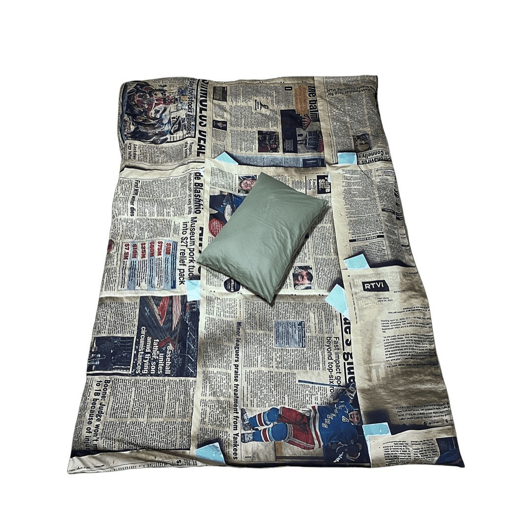 newspaper bedding set