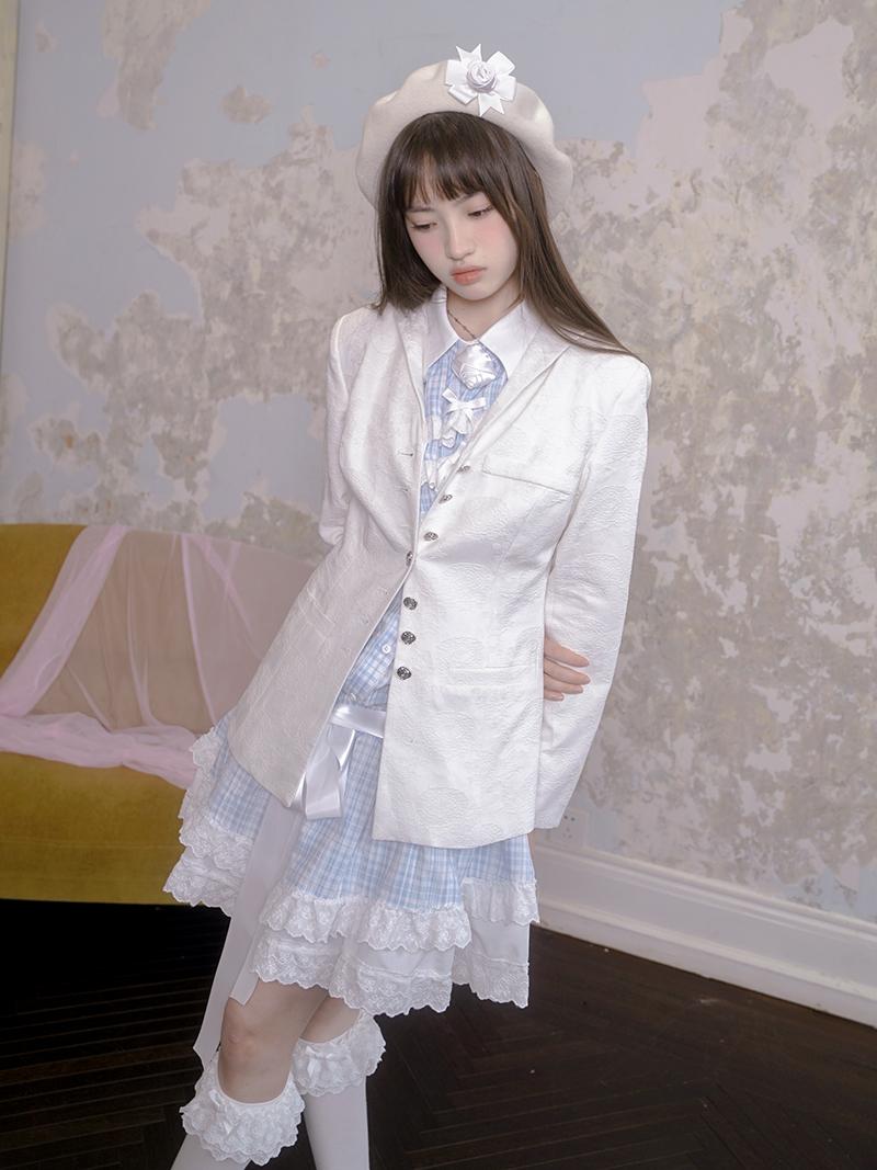 Angel Heart Rose Jacquard Sailor Jacket [2color]