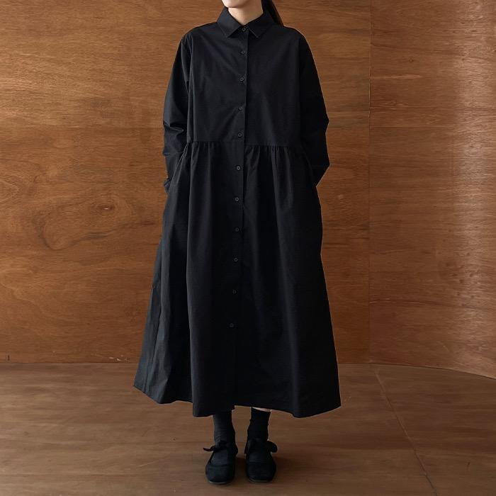 셔츠 카라 원피스 (2color)