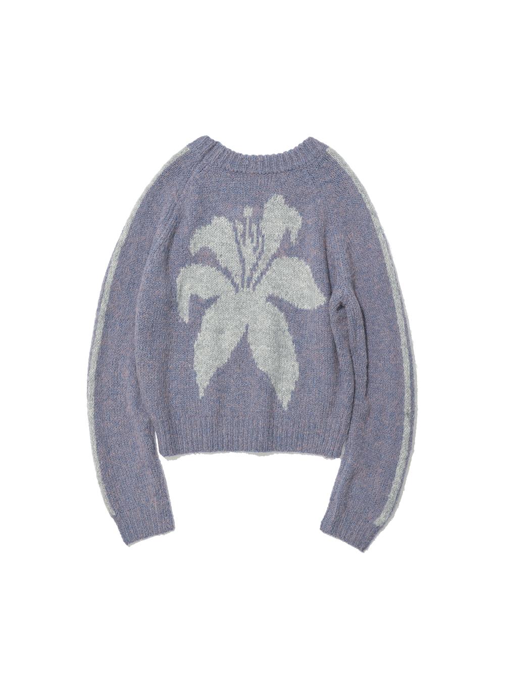 [WOMEN] LILY BOUCLE KNIT SWEATER_PURPLISH BLUE