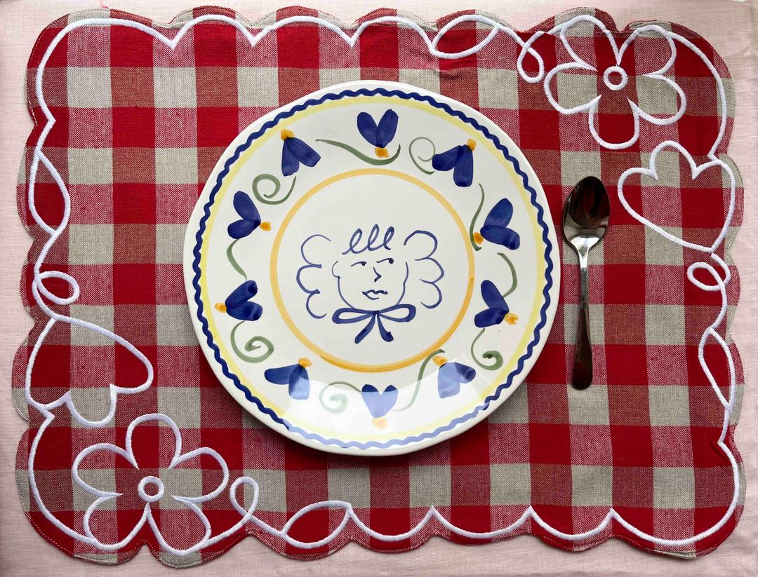 Willemien - Place Mat (Red Check)