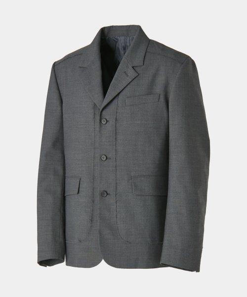 싱글 브레스티드 로우컷 블레이져 (그레이)