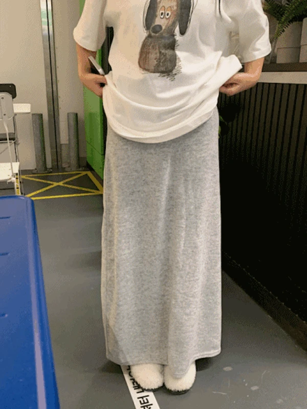 [당일출고] 훌스 기모 맥시 스커트 (2col)