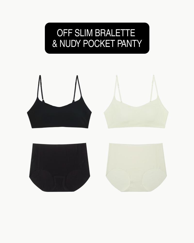 Off Slim Bralette & Nudy Pocket Panty SET