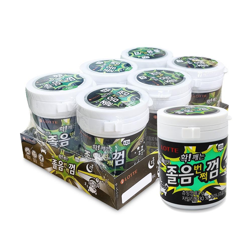 롯데 졸음 번쩍 껌 87g x 6개 (1통)