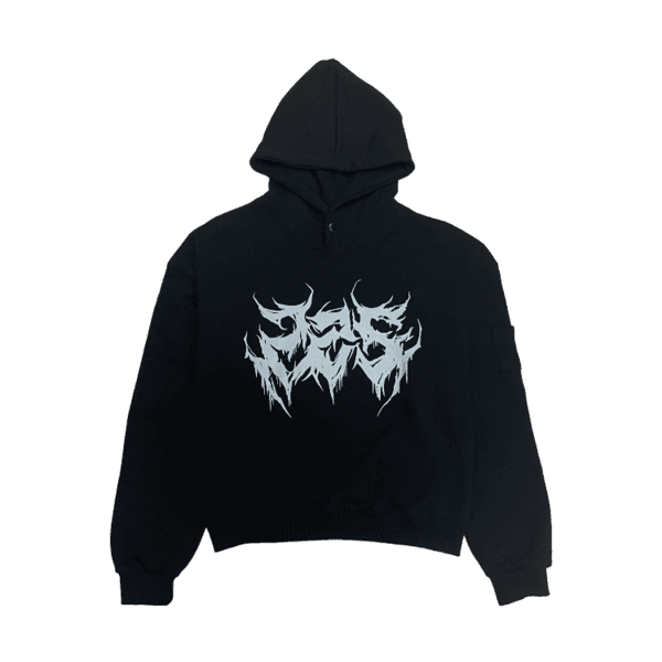 225 crop hoodie (black)