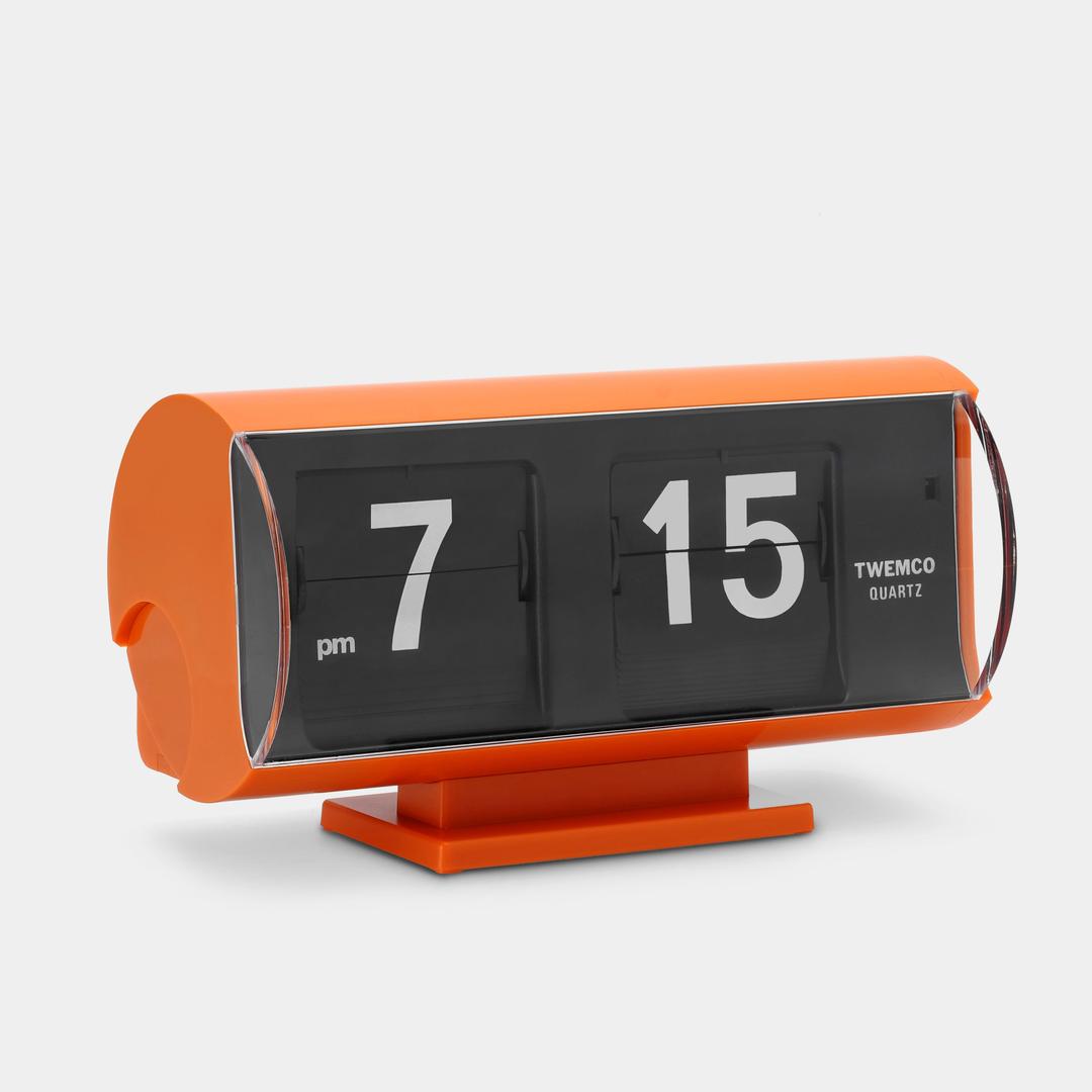 Twemco QT-30T Analog Flip Clock - Orange