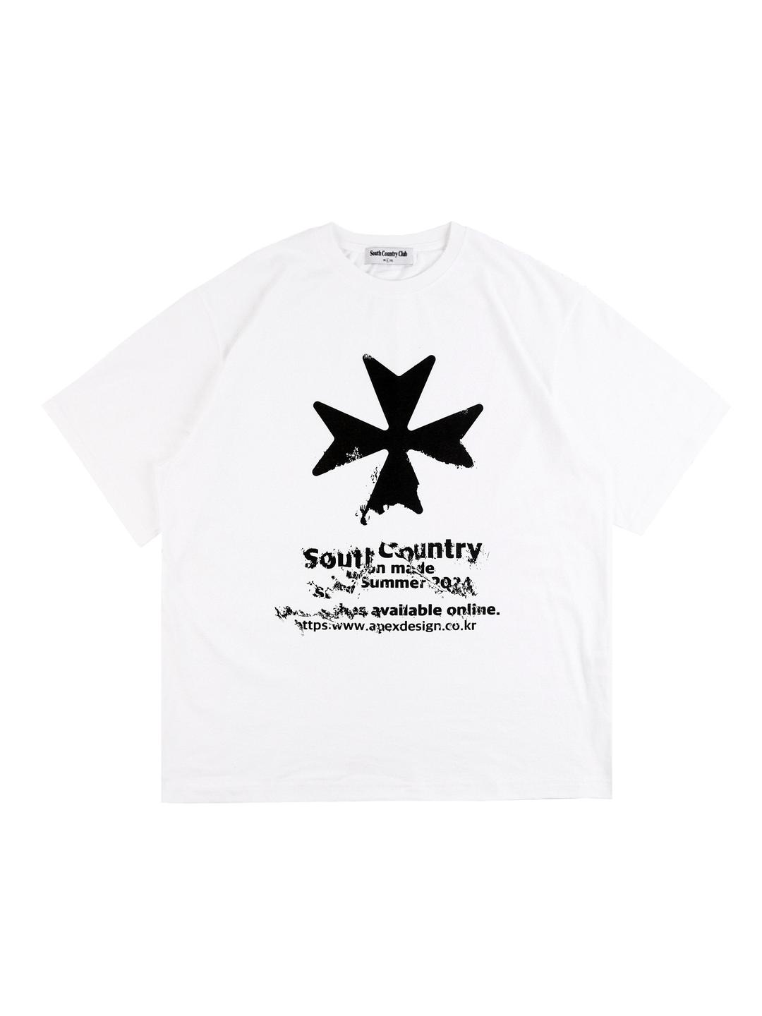 DAMAGE LOGO T-SHIRT-WHITE