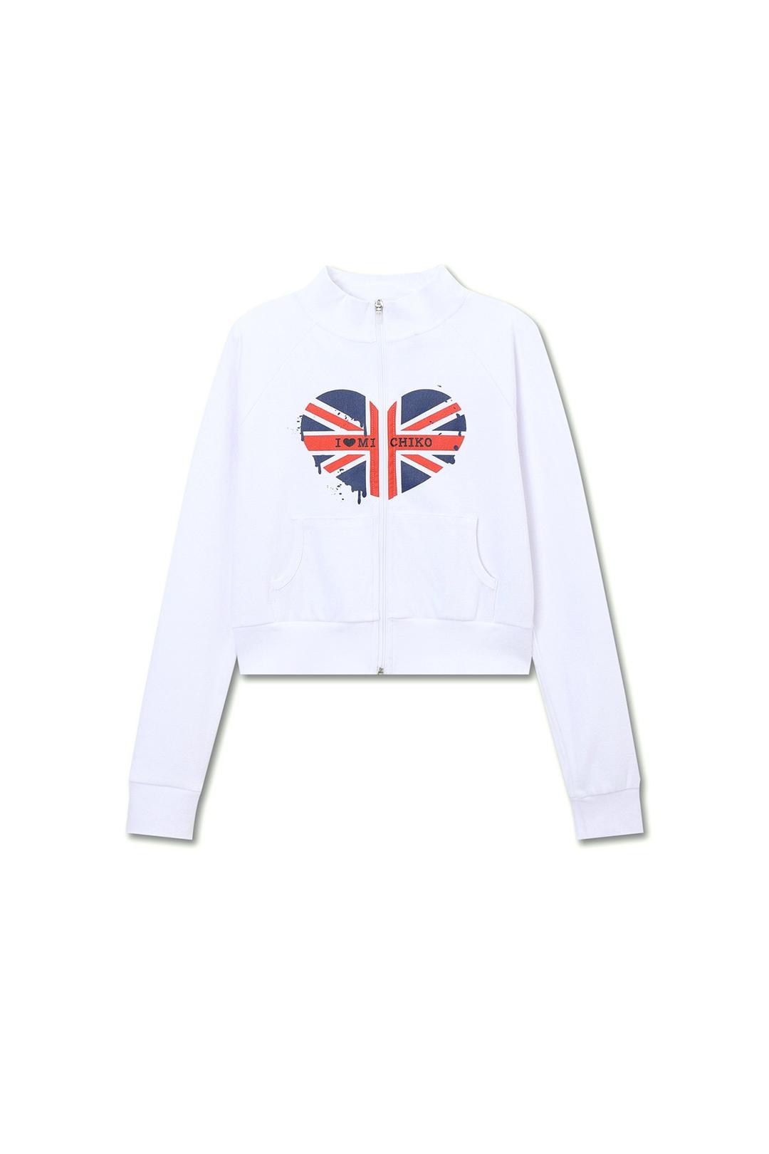 MELTING UNION JACK ZIP UP WHITE