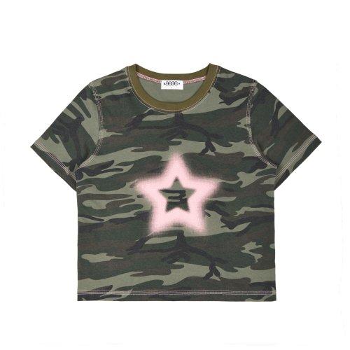 REVERSIBLE HALF TONE STAR T-SHIRTS - [CAMO]