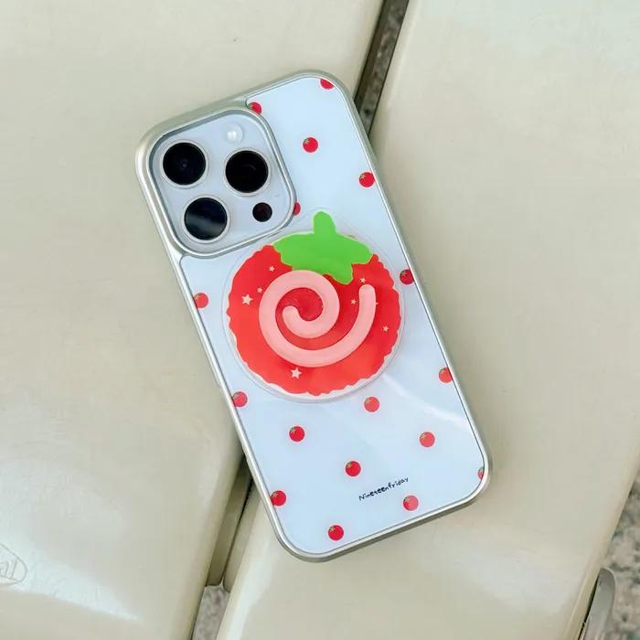 [+갤럭시] Tomato Dot 실버 맥세이프 에폭시 케이스