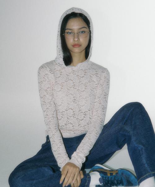 디어스토커(DEARSTALKER)  SANDY LACE HOODIE - PINK - 사이즈 & 후기 | 무신사