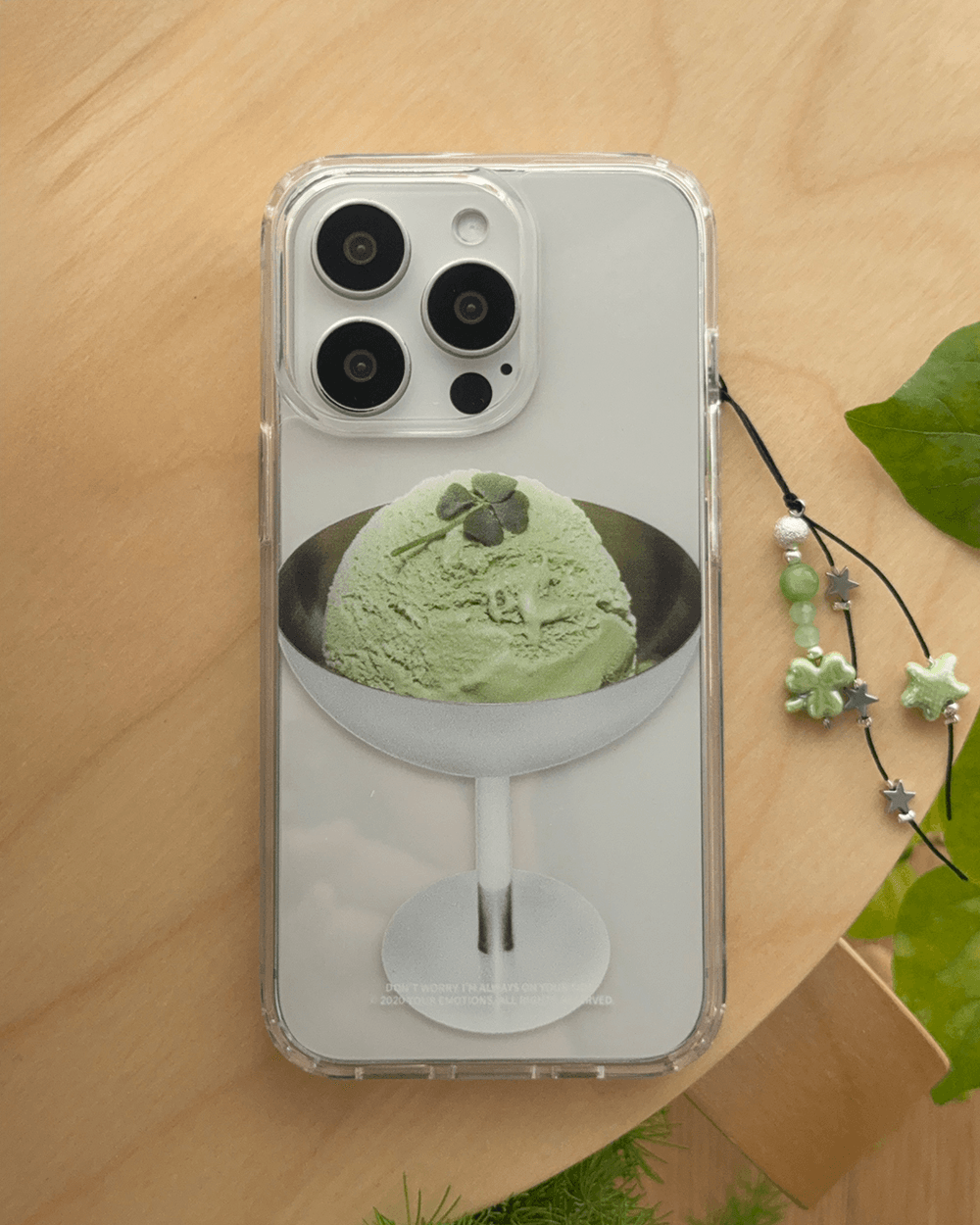 green tea clear case