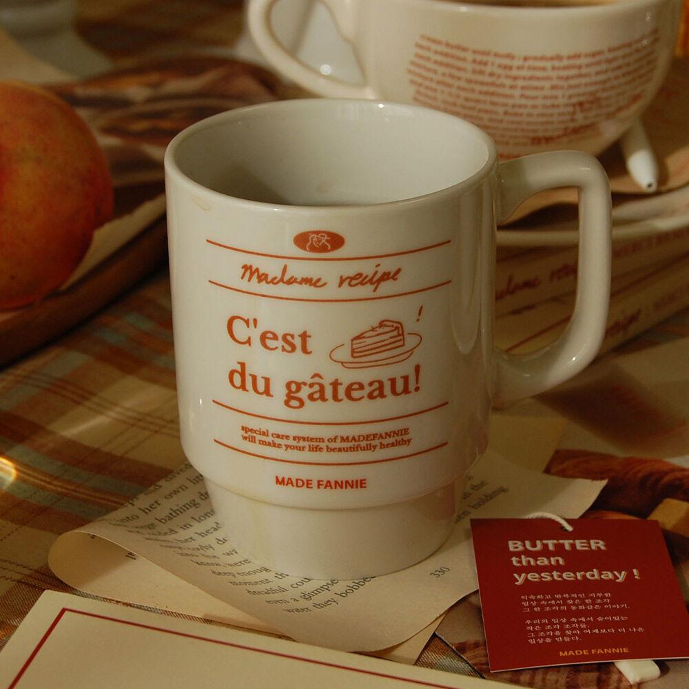 [오피스 피크닉 ] C'est du gâteau mug 갸또 레터링 머그잔 집들이 선물 메이드파니
