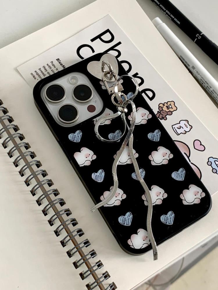 수심 Bread Meow Case(2 Type) 브레드 고양이 아이폰 케이스 리본 유니크 폰