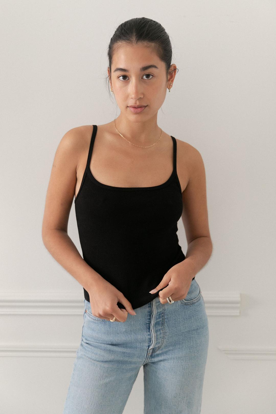Classic Cami Top - Black - Black / XS