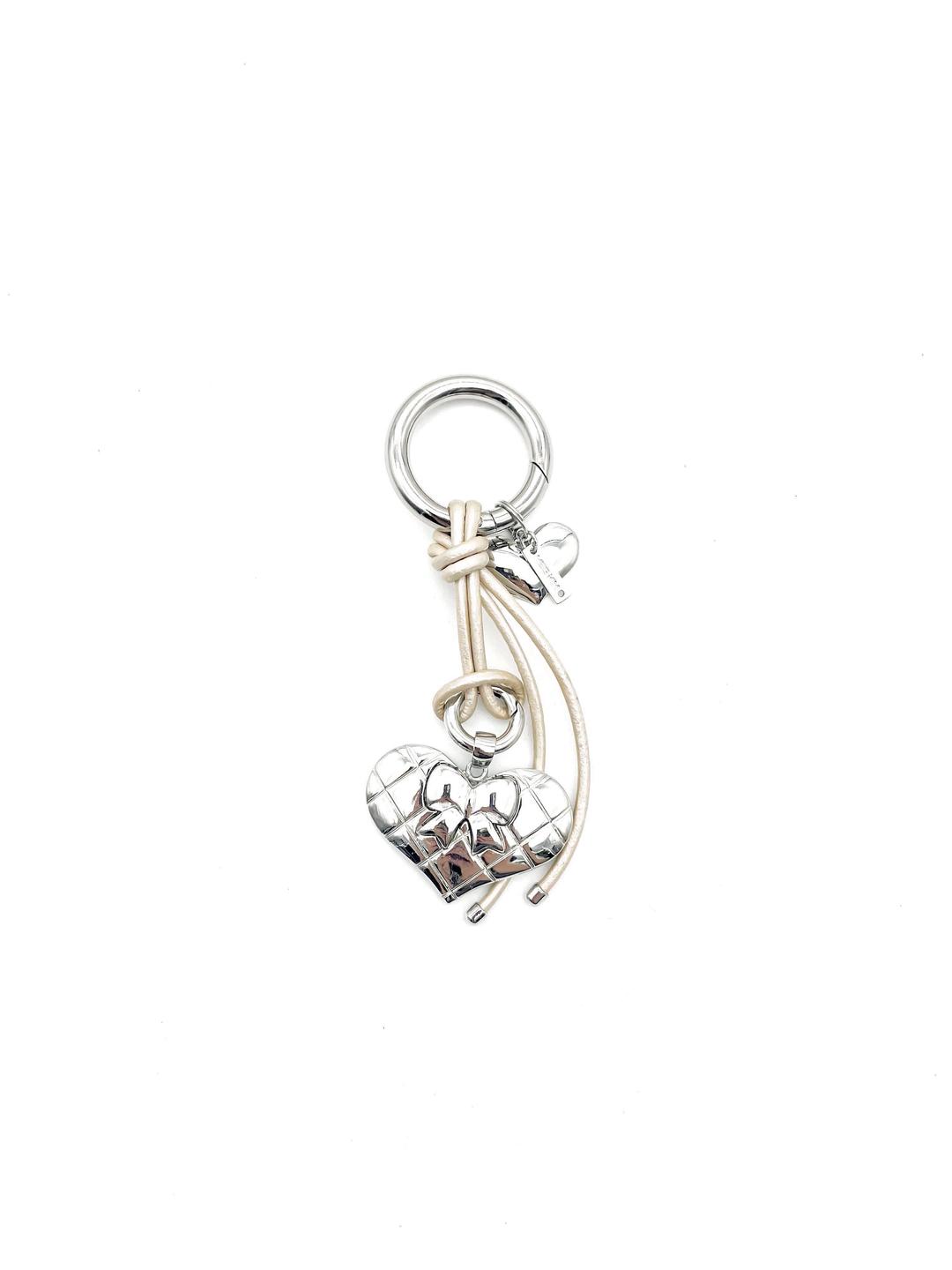 HEART METAL KEY RING (SILVER)