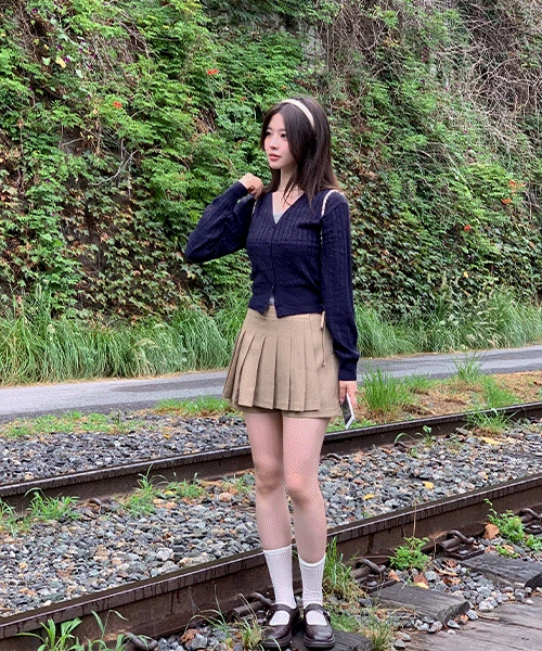 츄잉 크롭 꽈배기 가디건 - 7color