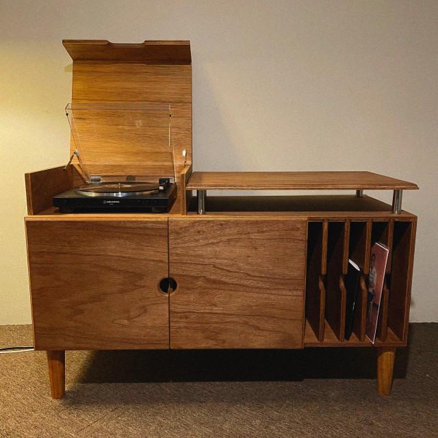미드센추리 LP 턴테이블장 Turntable Cabinet [아토하우스]_tvN '고스트 닥터'