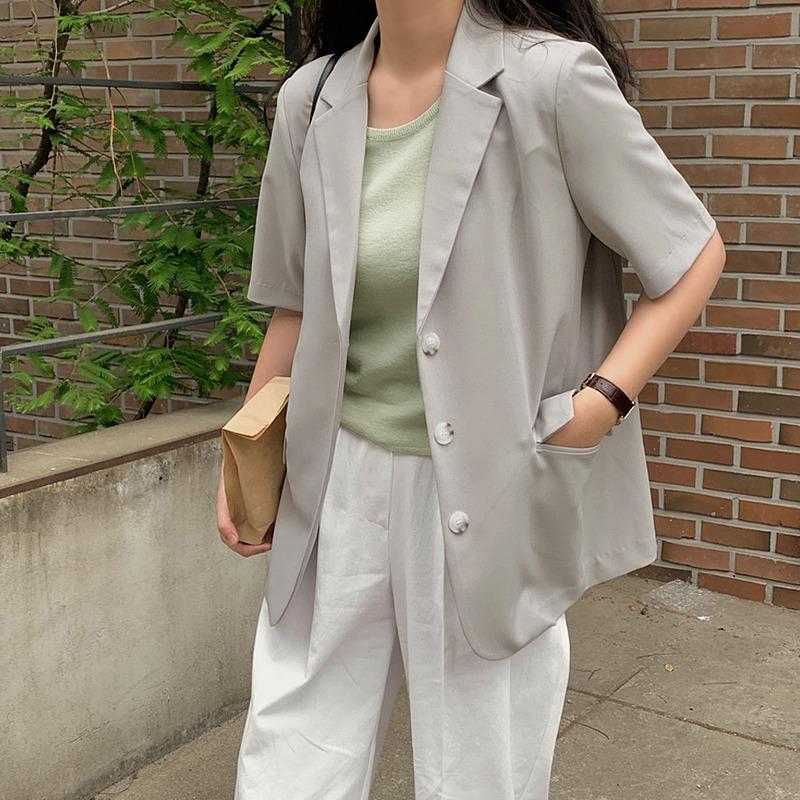 [1만7천장 돌파][Made Lauren]오브 싱글 미디 반팔 자켓 - 6 color