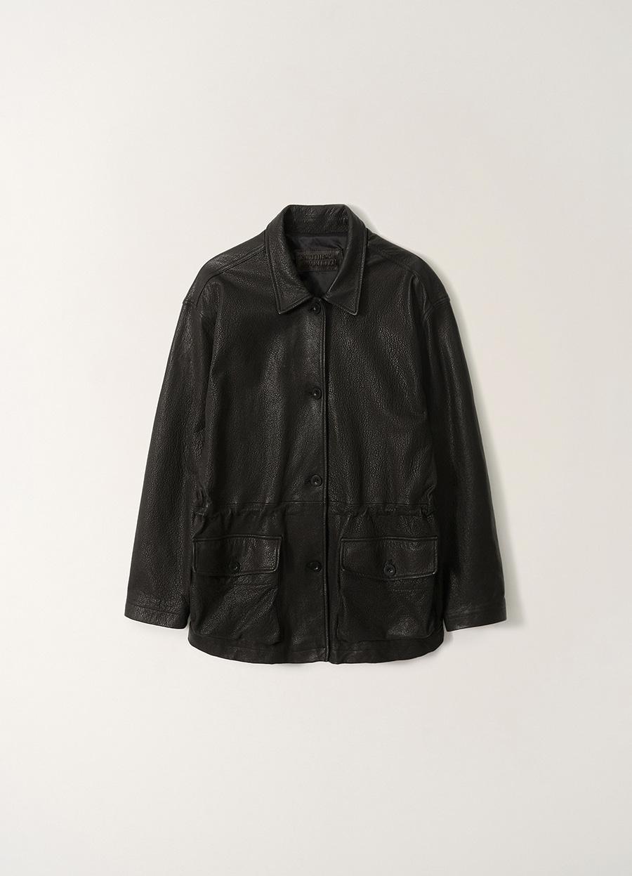 Arden leather jacket (Black, W)