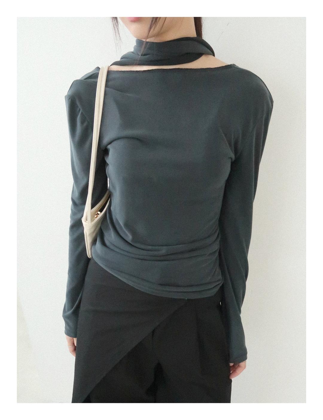 4F MOIST POINT TEE - CHARCOAL