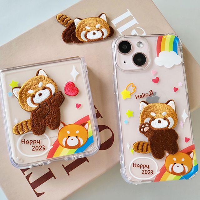 [무료배송] 랫서 판다 패치 투명 젤리 휴대폰 케이스 유니크 감성 우정템 커플템 생일선물 케이스선물 인기케이스 갤럭시 A시리즈 A90 A53 A51 A42 A33 A23 A22 A퀀텀3 버디2 와이드5 폰케이스