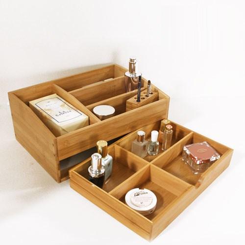 [앳홈] 대나무 원목 1단서랍 소품보관함