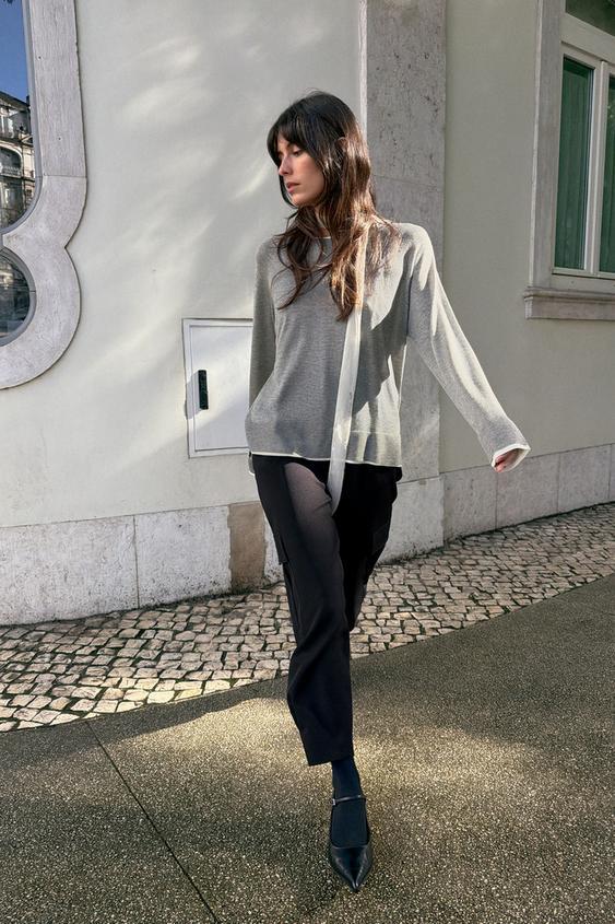 더블 니트 스웨터