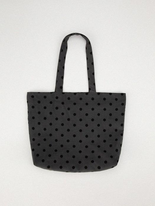 Dot Tote corduroy bag [charcoal]