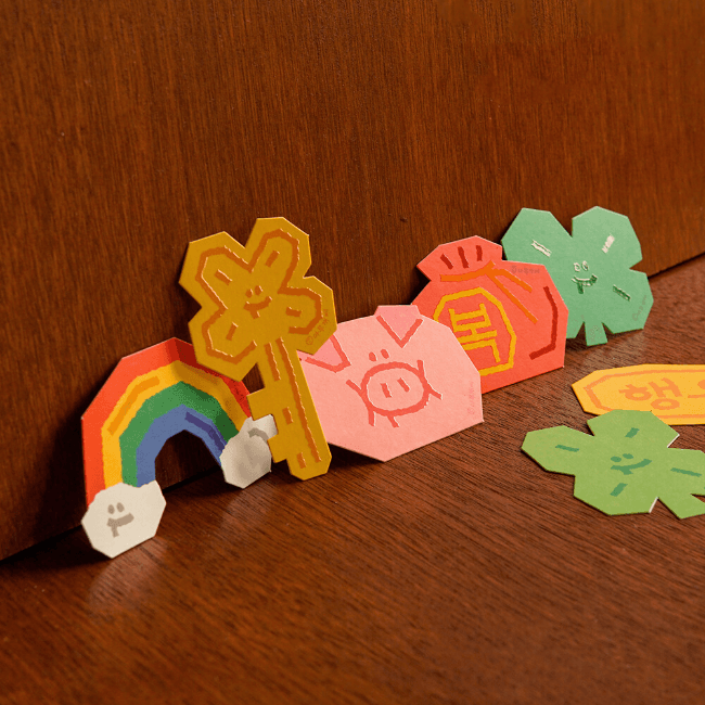 [아무개씨] 7가지 행운의 부적 카드 세-트