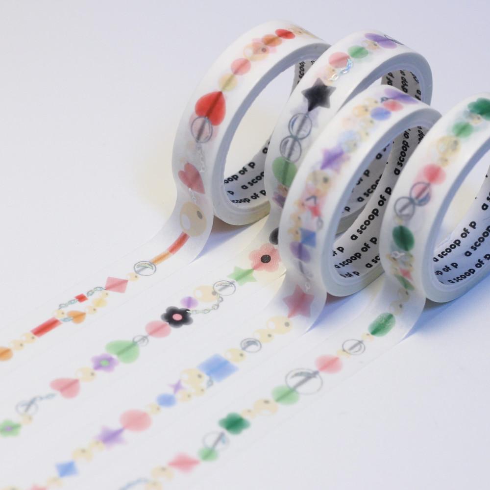 [어스쿱오브피] beads 마스킹테이프 4종