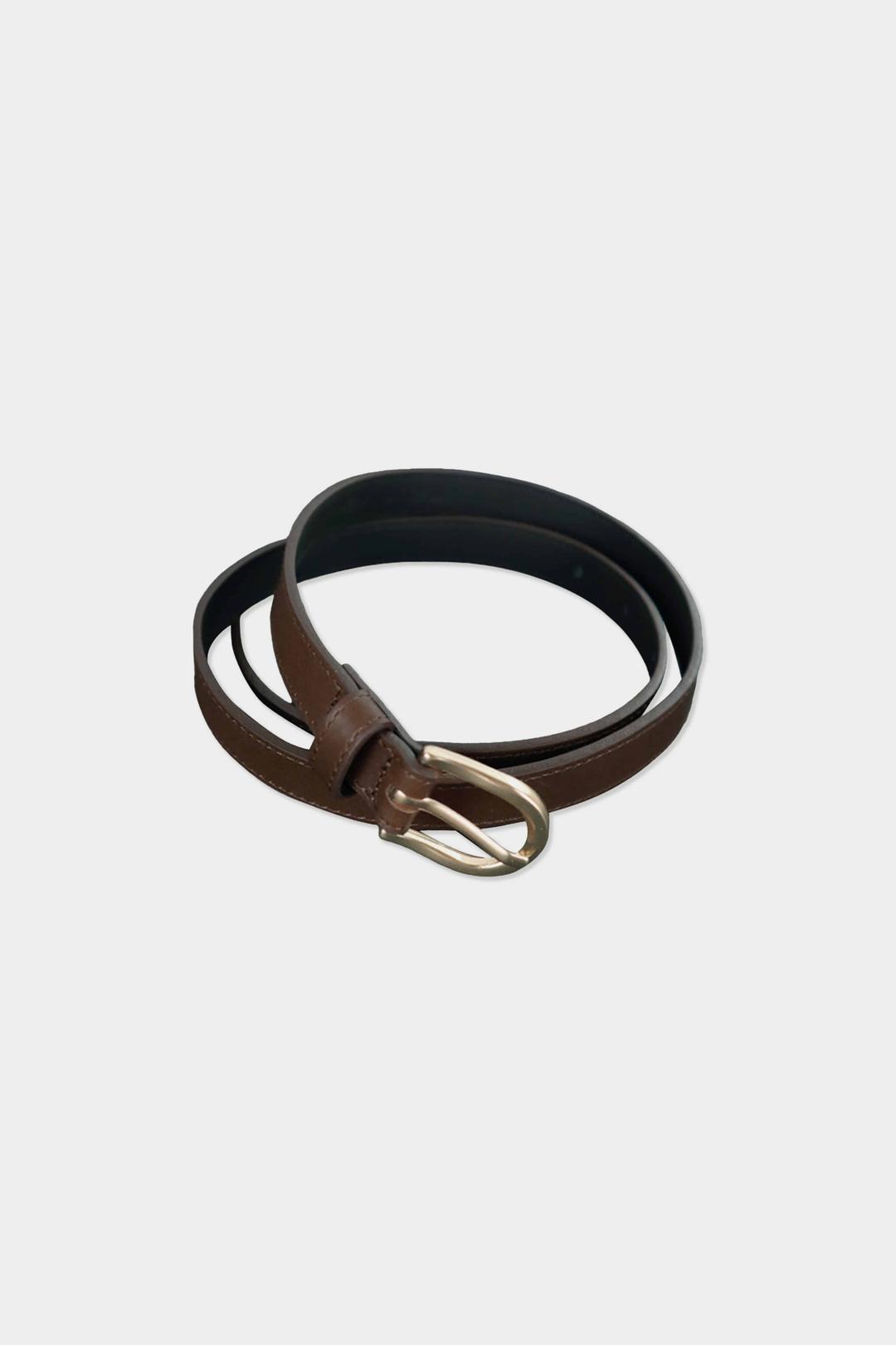Basic leather belt_brown