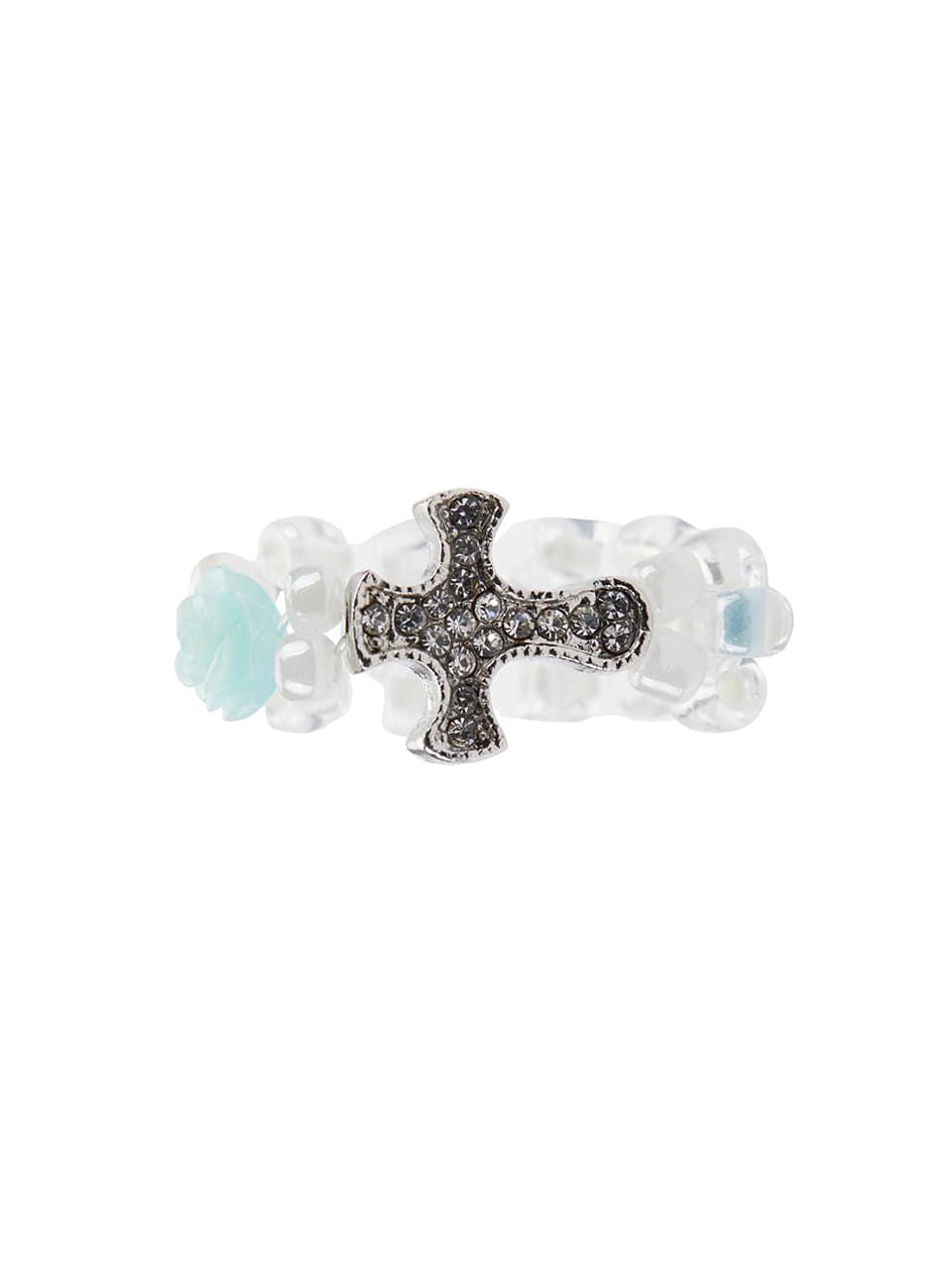 EL CUBIC CROSS RING(MINT)