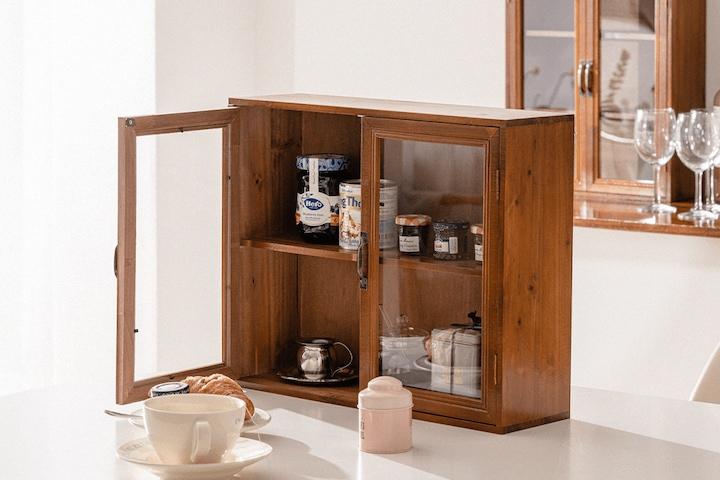 홈카페 무드의 빈티지 우드 케이스