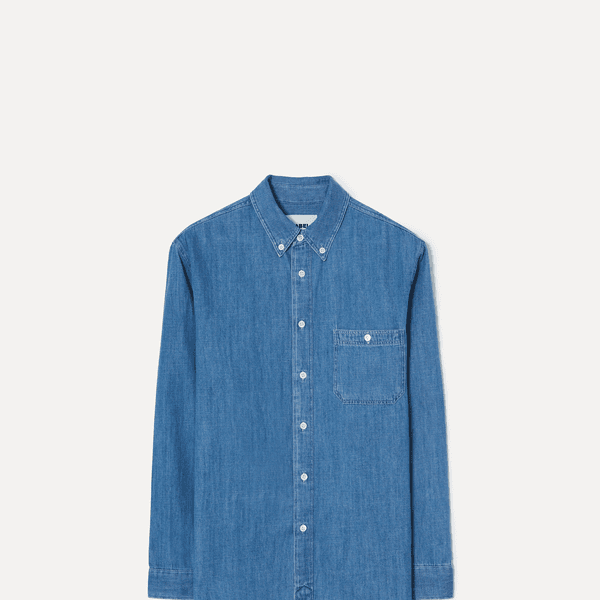 Tegan washed denim shirt coastal blue