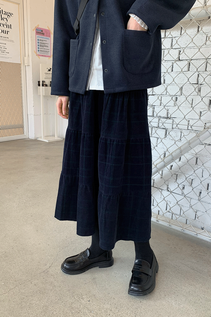안드 코듀로이 스커트