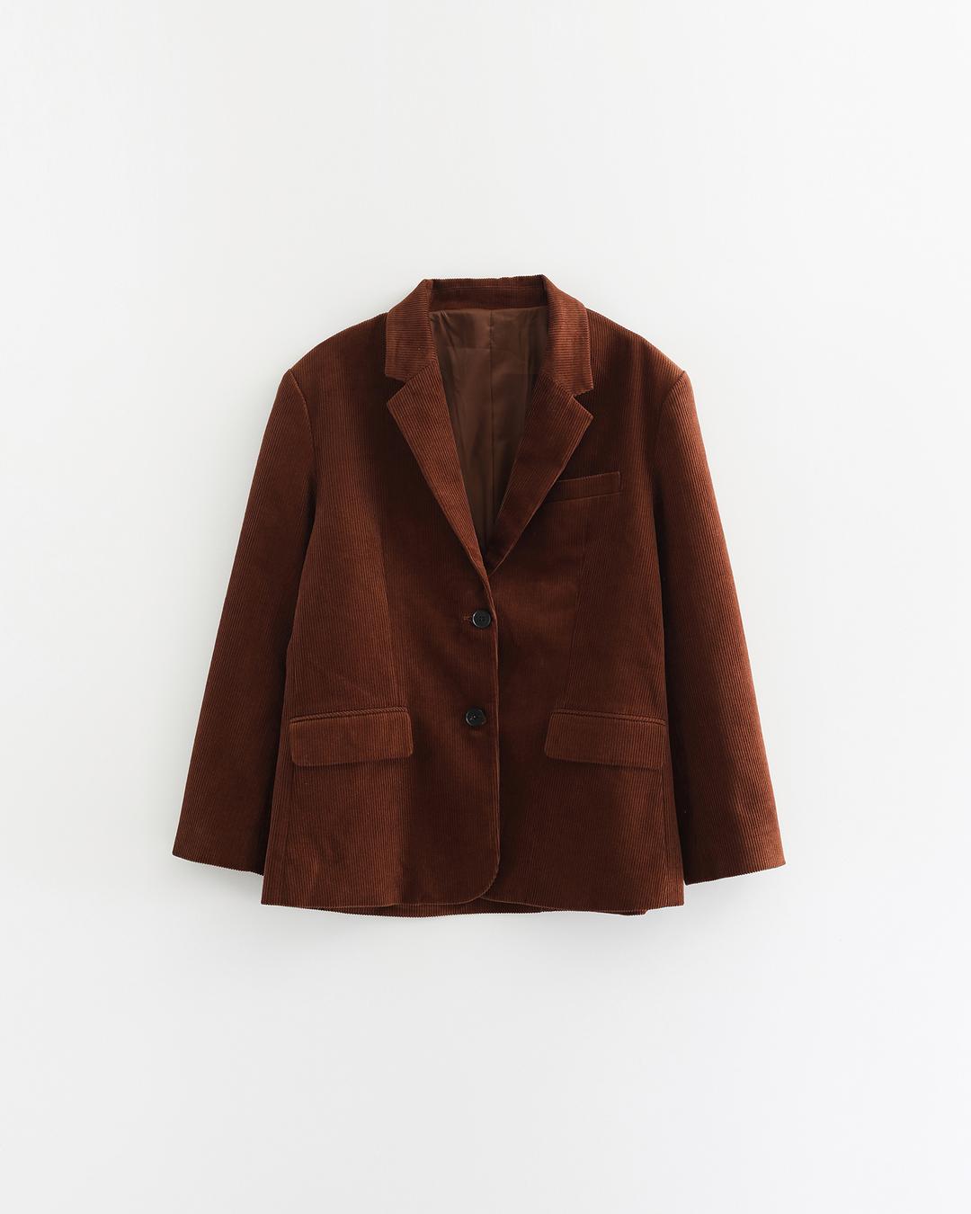 [10/7 예약발송] Classic Overfit Corduroy Jacket_Brown
